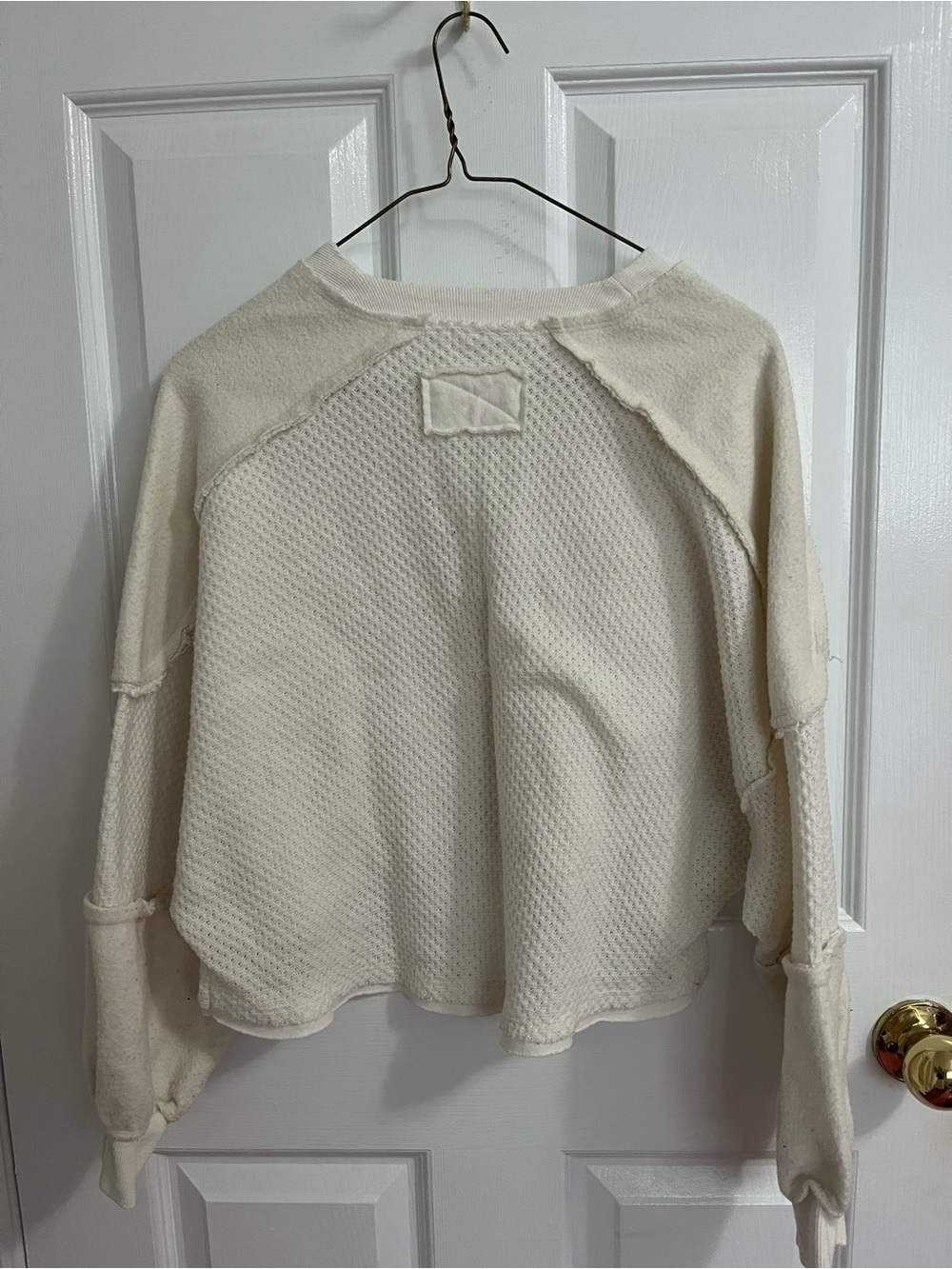 Out From Under Mel Cozy Henley Top in Ivory SIZE S - Picture 4 of 4